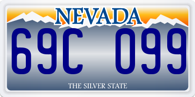NV license plate 69C099