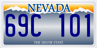 NV license plate 69C101