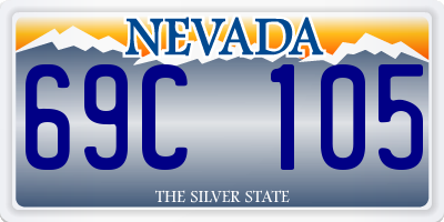 NV license plate 69C105