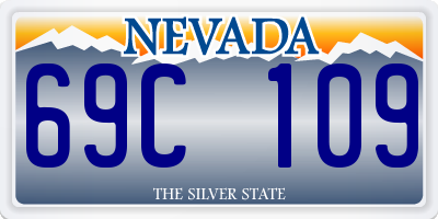 NV license plate 69C109