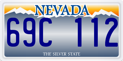 NV license plate 69C112