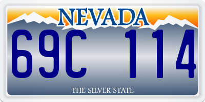 NV license plate 69C114
