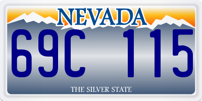 NV license plate 69C115