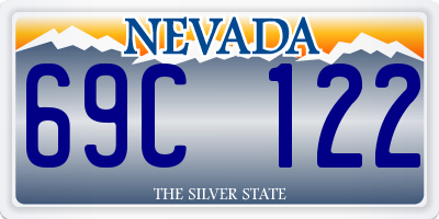 NV license plate 69C122