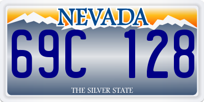 NV license plate 69C128
