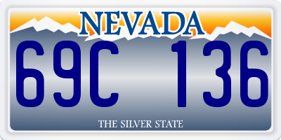 NV license plate 69C136