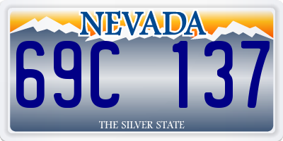 NV license plate 69C137