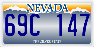 NV license plate 69C147