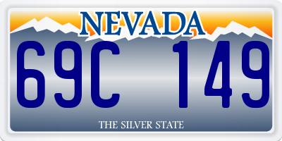 NV license plate 69C149