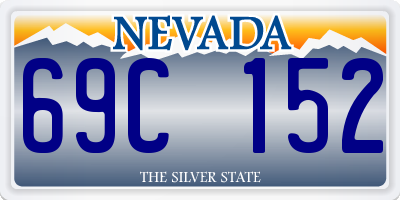 NV license plate 69C152