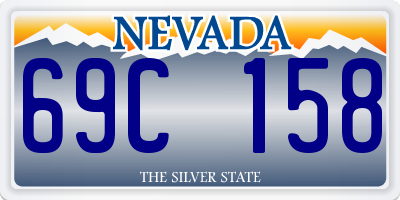 NV license plate 69C158