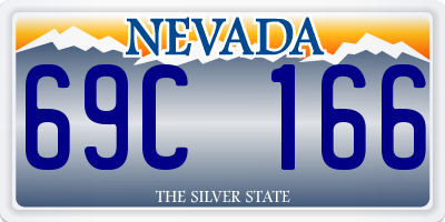 NV license plate 69C166