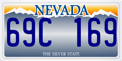 NV license plate 69C169