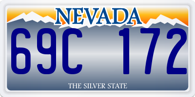 NV license plate 69C172