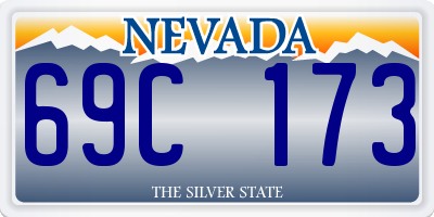 NV license plate 69C173