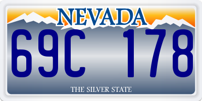 NV license plate 69C178