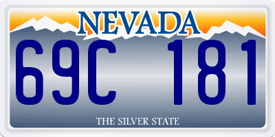 NV license plate 69C181