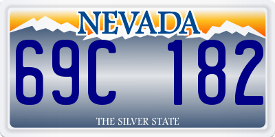 NV license plate 69C182