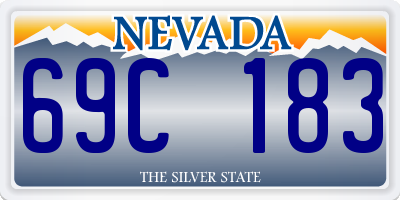 NV license plate 69C183