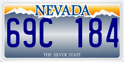 NV license plate 69C184