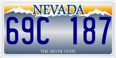NV license plate 69C187