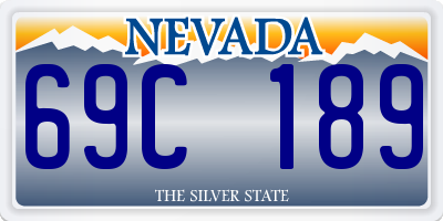 NV license plate 69C189