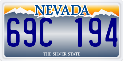 NV license plate 69C194