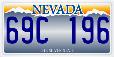 NV license plate 69C196