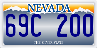 NV license plate 69C200