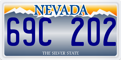 NV license plate 69C202