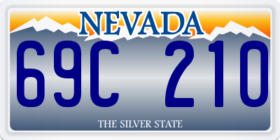 NV license plate 69C210