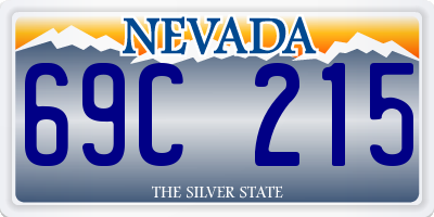 NV license plate 69C215