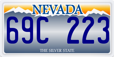 NV license plate 69C223