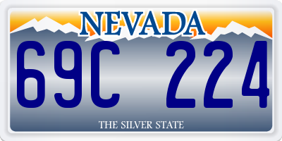 NV license plate 69C224