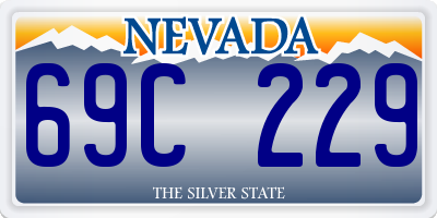 NV license plate 69C229