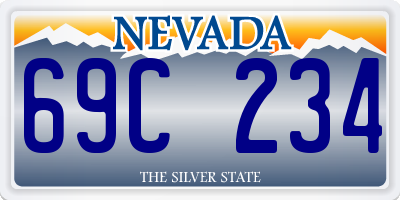 NV license plate 69C234