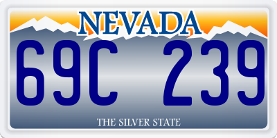NV license plate 69C239