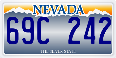 NV license plate 69C242