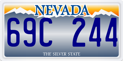 NV license plate 69C244