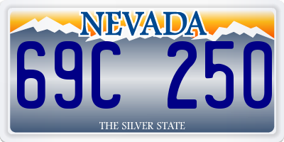 NV license plate 69C250