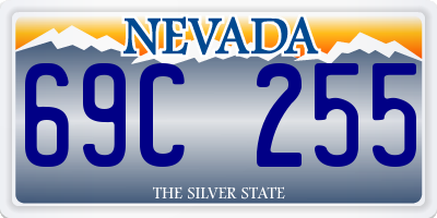 NV license plate 69C255