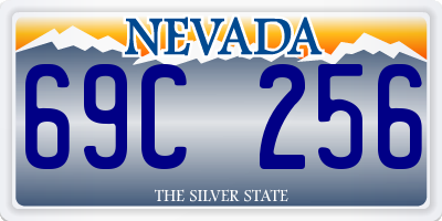 NV license plate 69C256
