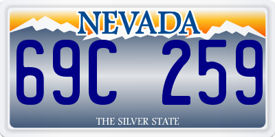 NV license plate 69C259