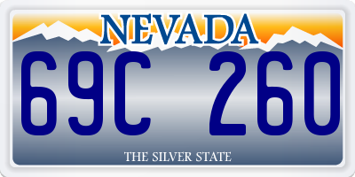 NV license plate 69C260