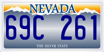 NV license plate 69C261