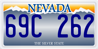 NV license plate 69C262