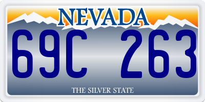 NV license plate 69C263