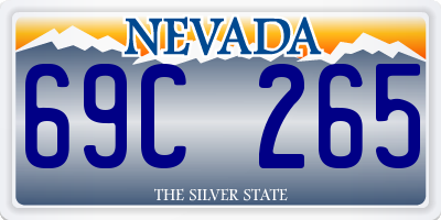 NV license plate 69C265