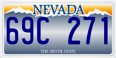 NV license plate 69C271