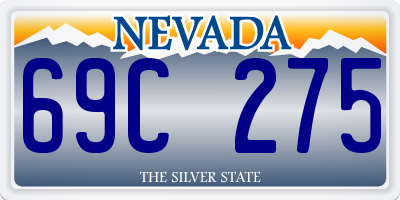NV license plate 69C275